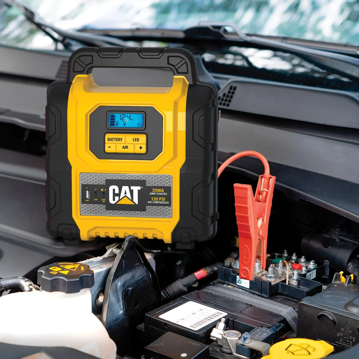 Power Station with 2500 Amp Lithium Jump Starter and Air Compressor, Tire Compressor, and Power Inverter, CLJ25C - Image 3