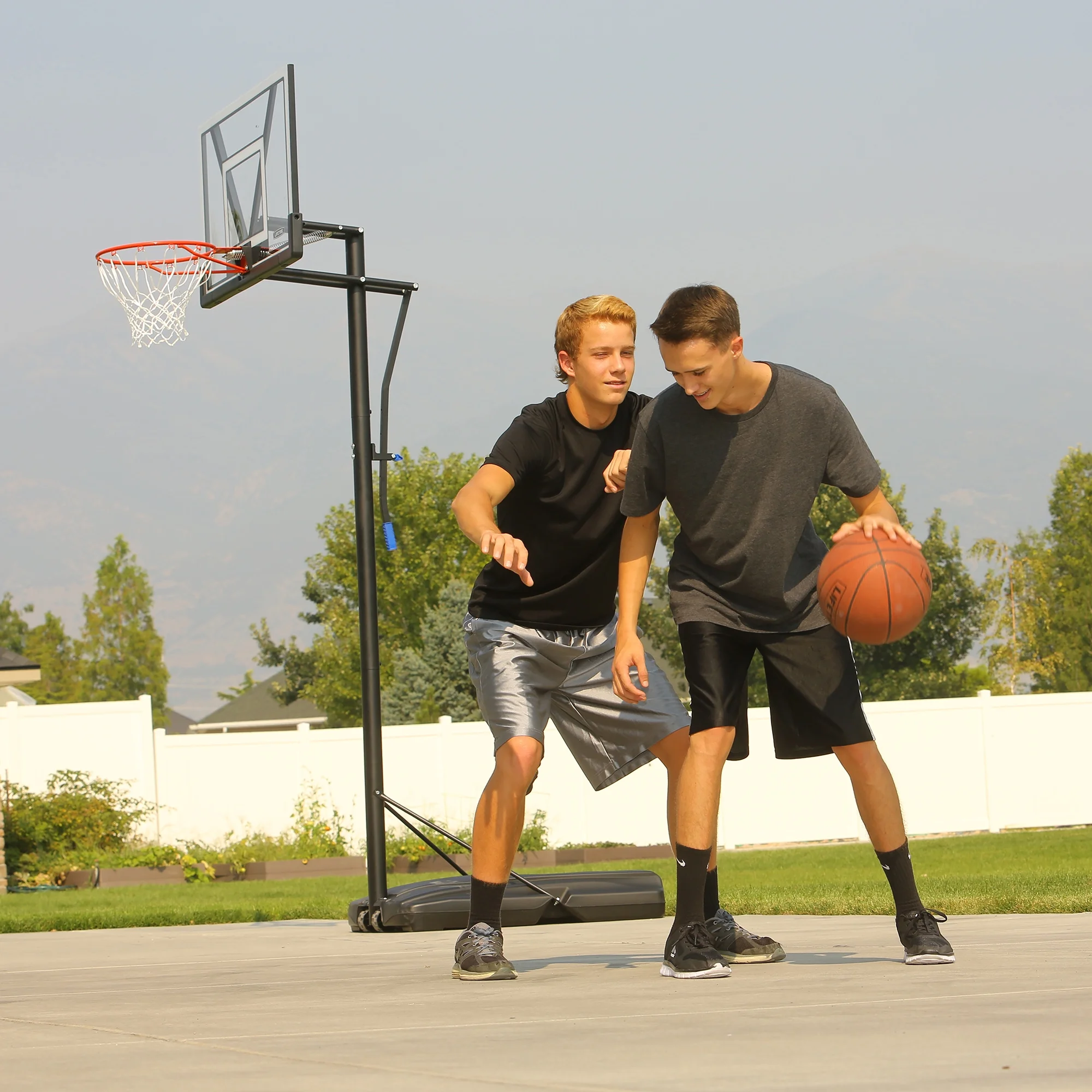 48-Inch Shatterproof Portable Basketball Hoop with Strong Arm Adjustment Slam-It Rim �C Model 90585-Outdoor Play - Image 10