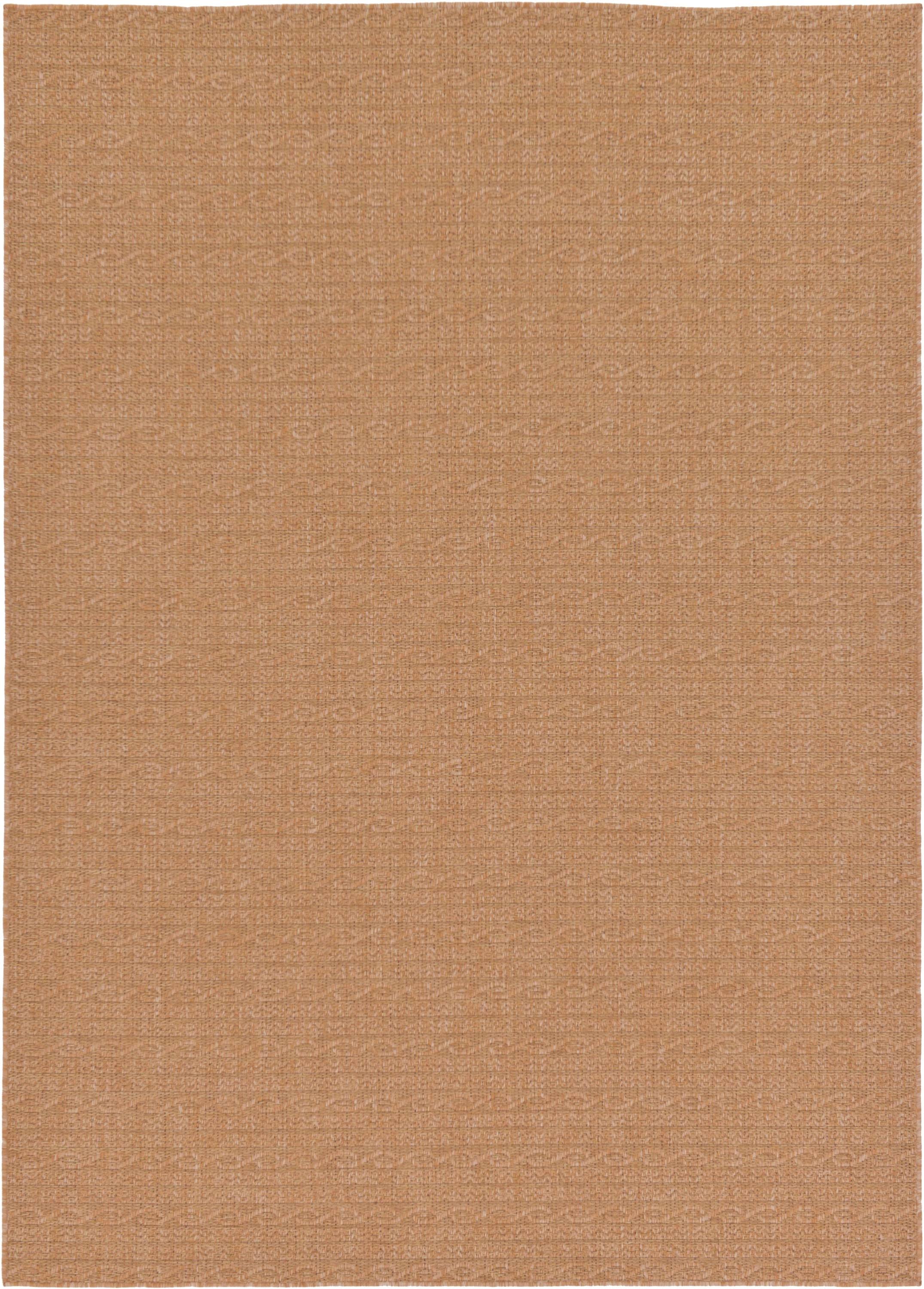 Unique Loom Links Outdoor Area Rug - 7' x 10' Light Brown