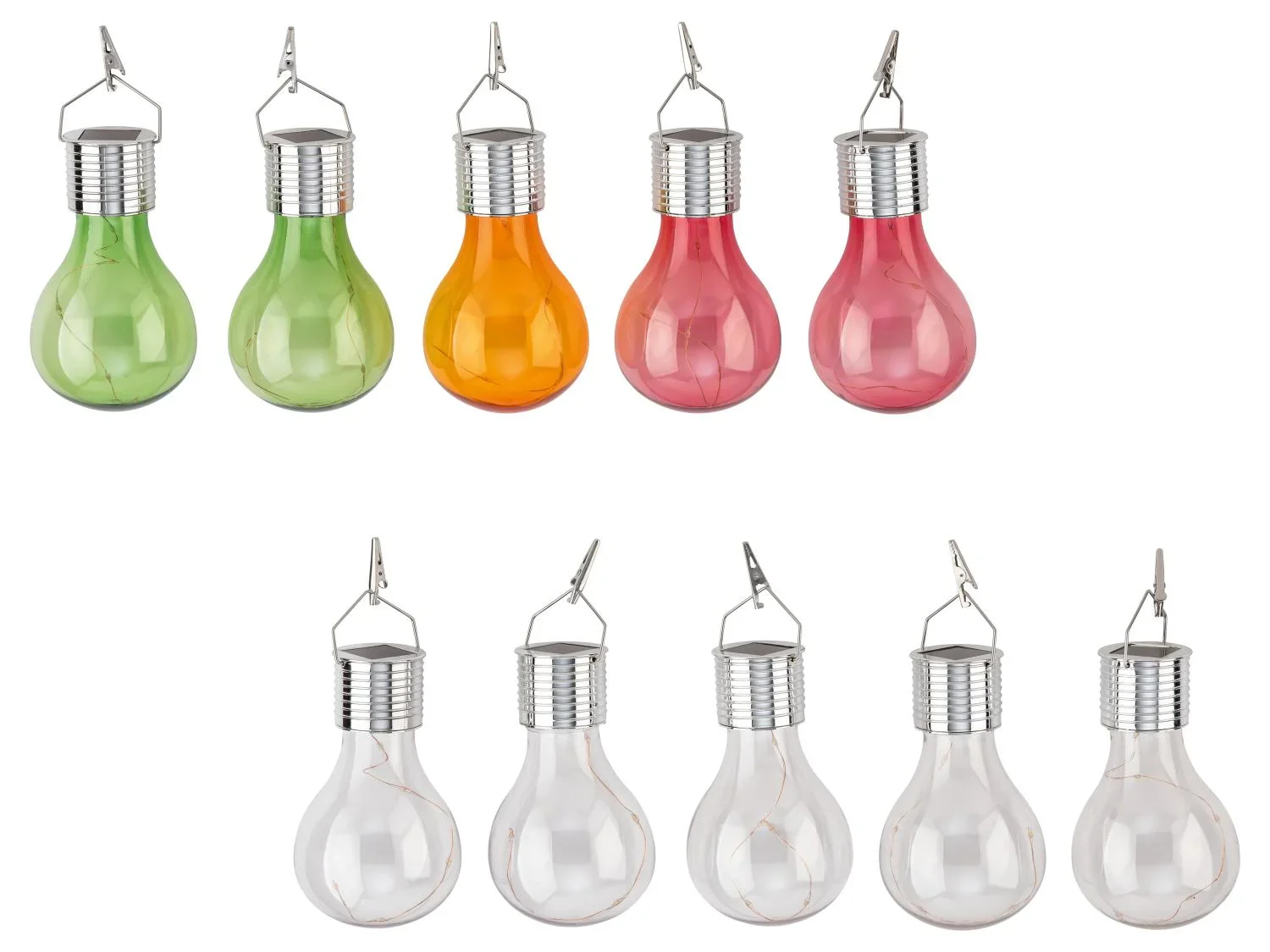 LIVARNO Lot de 5 Ampoules solaires LED