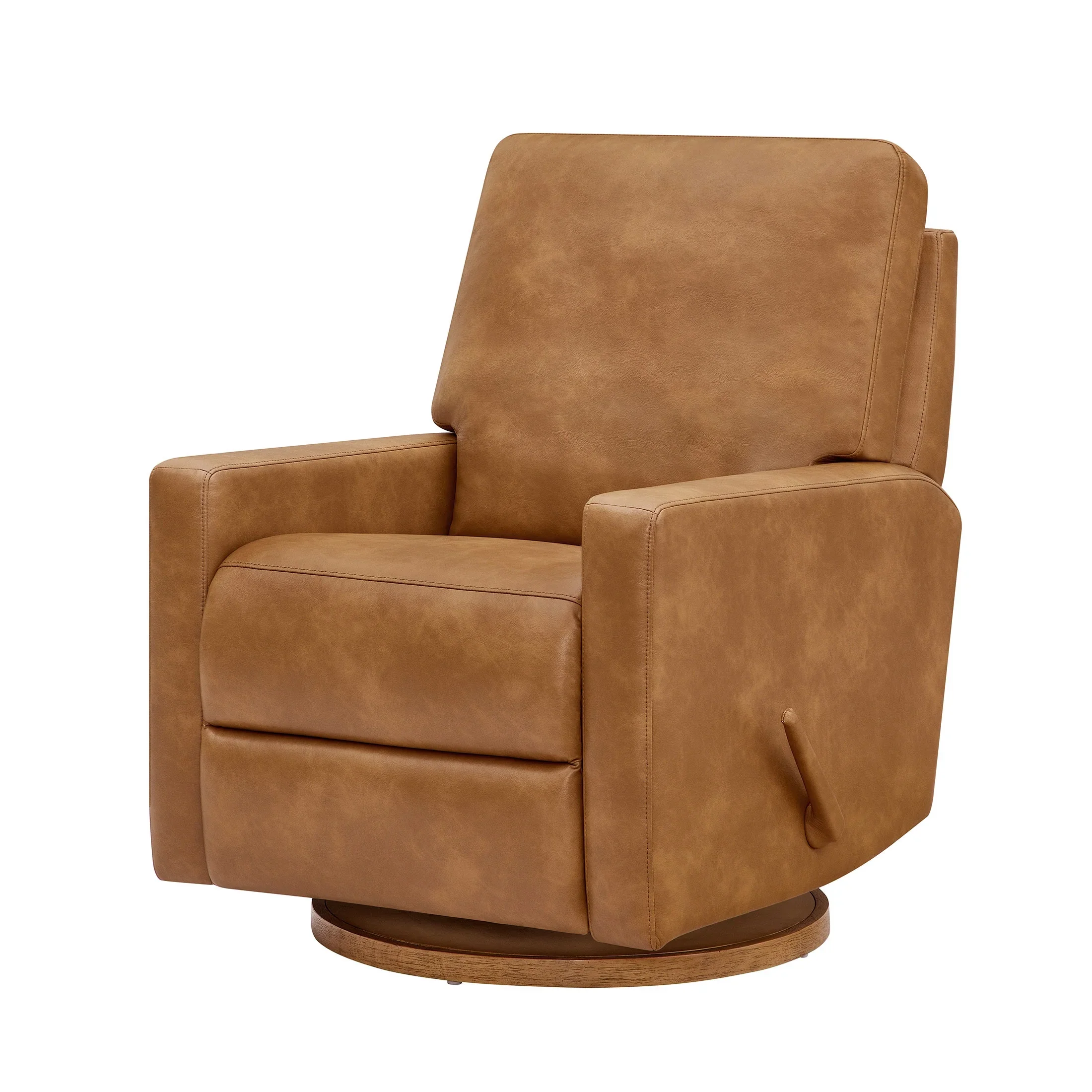 Better Homes & Gardens Modern Farmhouse Glider Recliner, Taupe Faux Leather