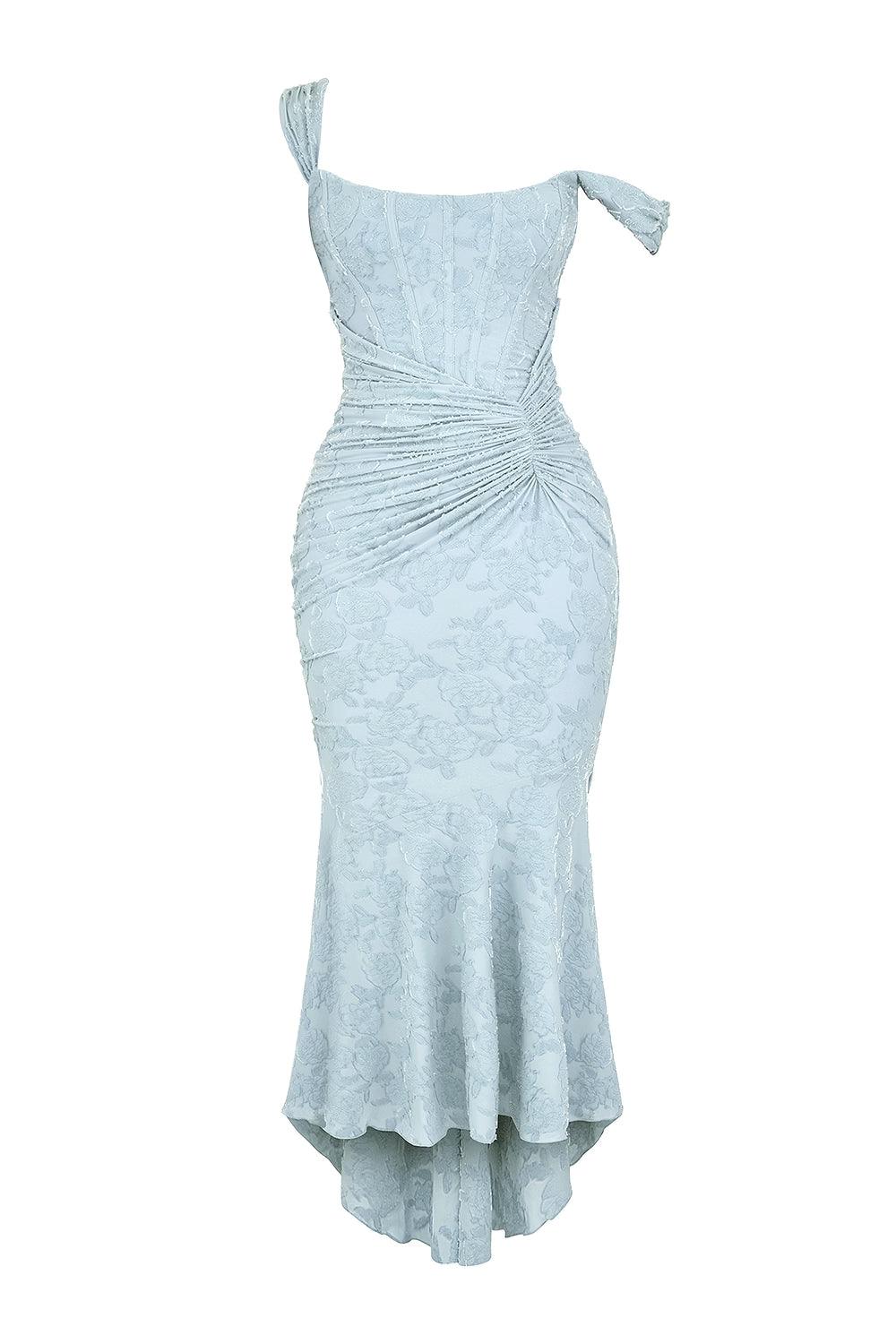 Robe Maxi Fleurie Bleuets