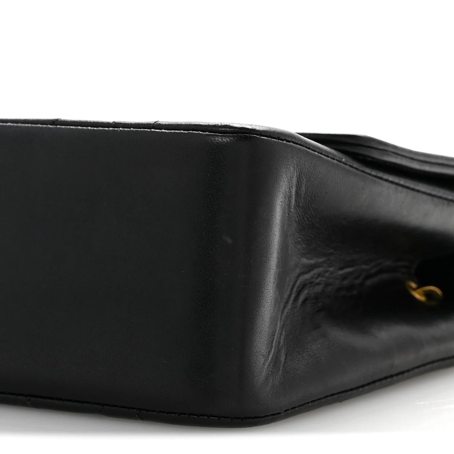 Lambskin Quilted Small Single Flap Black