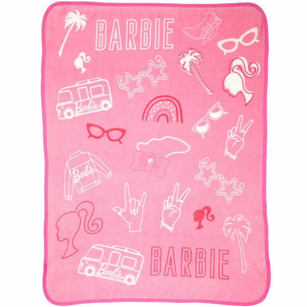 Barbie Kids' Fleece Throw Blanket - Pink - 46 x 60 in