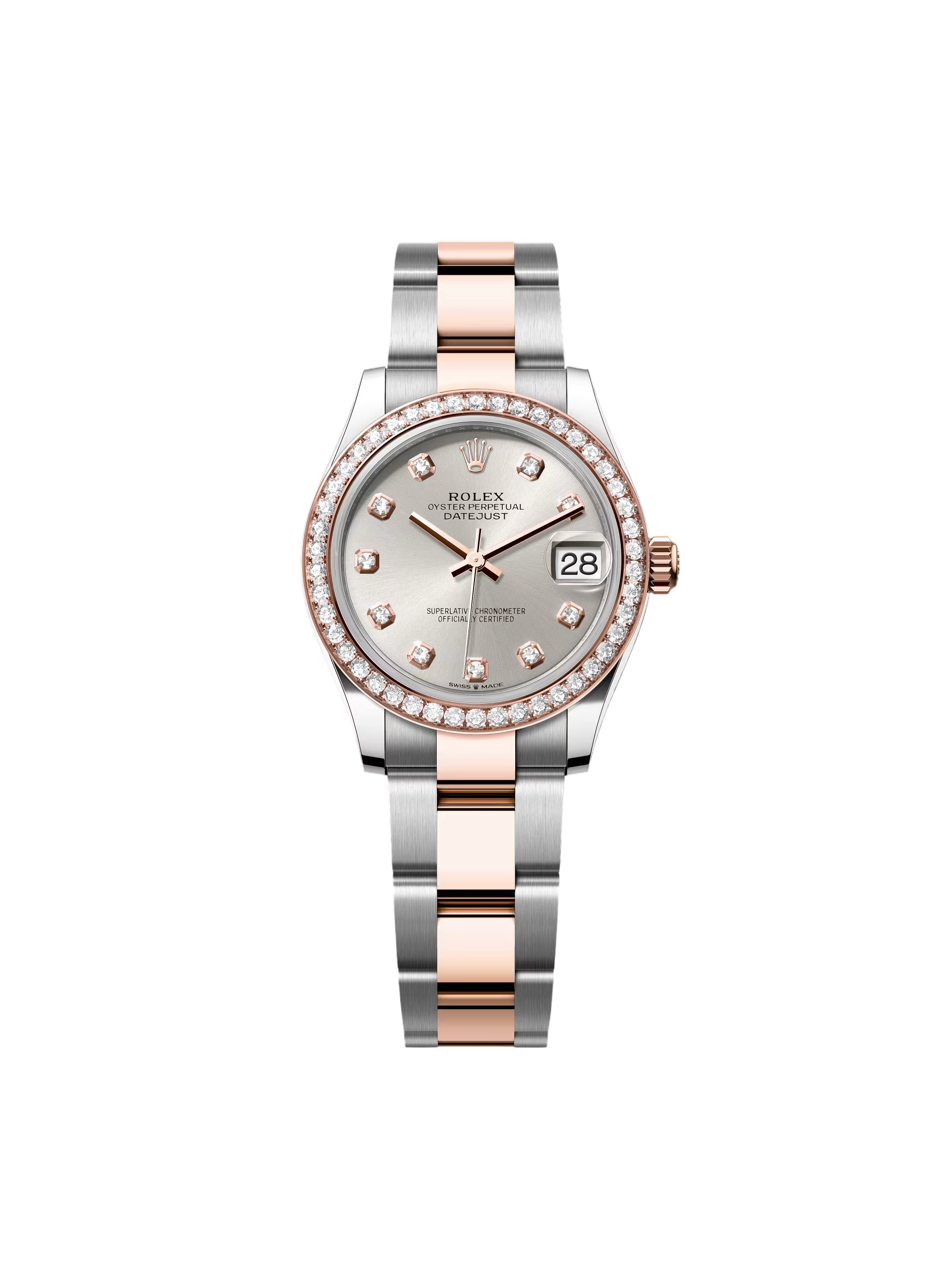 【Super Clone】RLX Datejust m278381-0015/0016 Silver Diamond Dial Diamond-Set Bezel 31mm