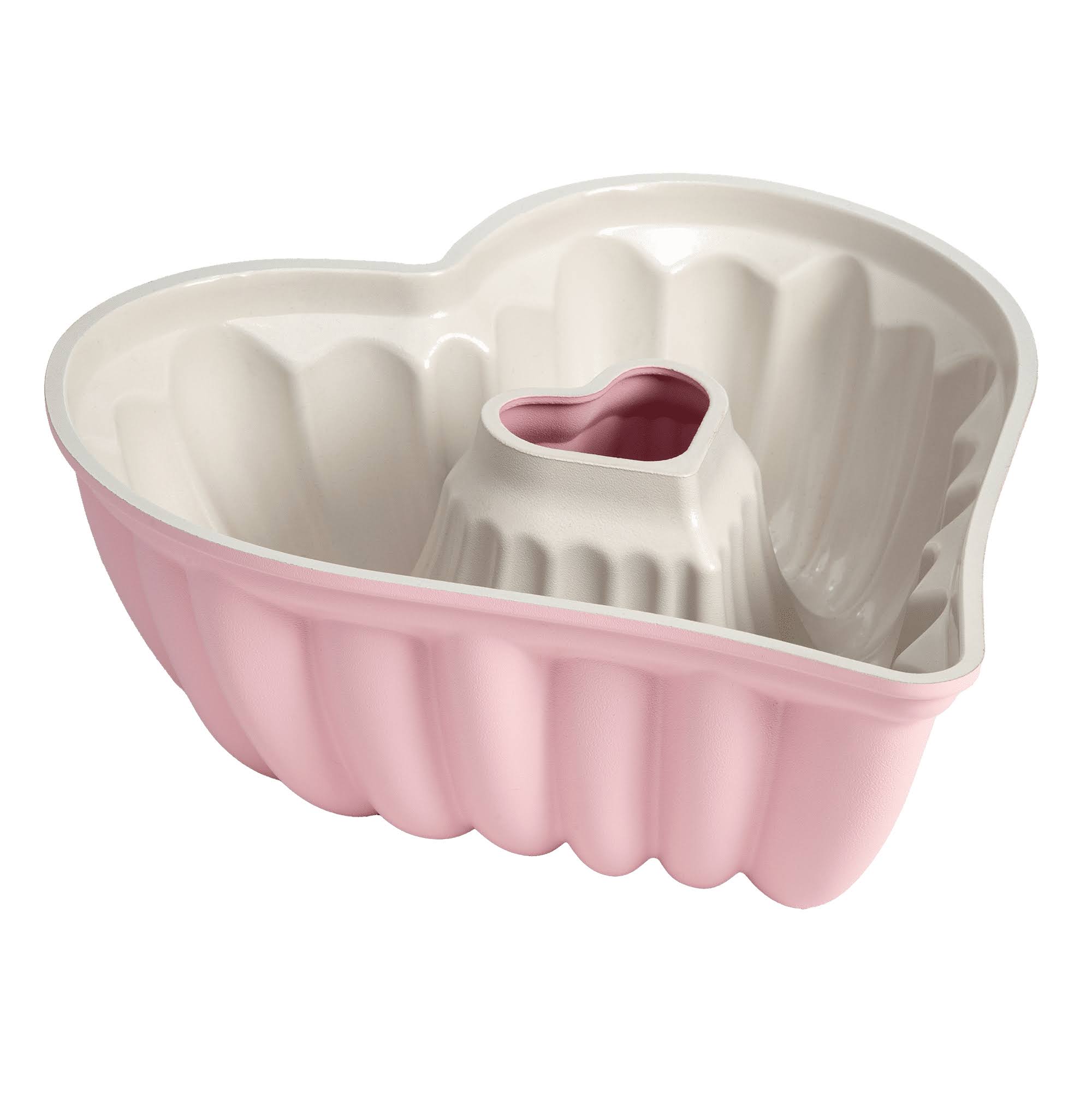 Paris Hilton Premium Nonstick Heart Shaped Fluted Pan Dishwasher Safe 9.5 inch Pink