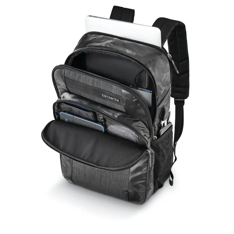 Black/Camo Quadrion Slim Backpack Laptop Backpacks | 7405-MGRTX - SAMSONITE OUTLET