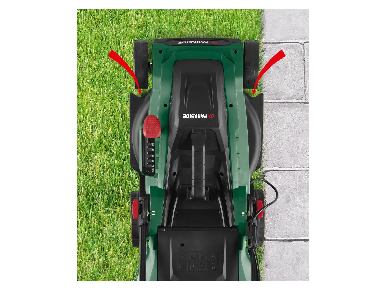 PARKSIDE Tondeuse  gazon lectrique PERM 1500 B2, 500 m, 40 L, 1500 W