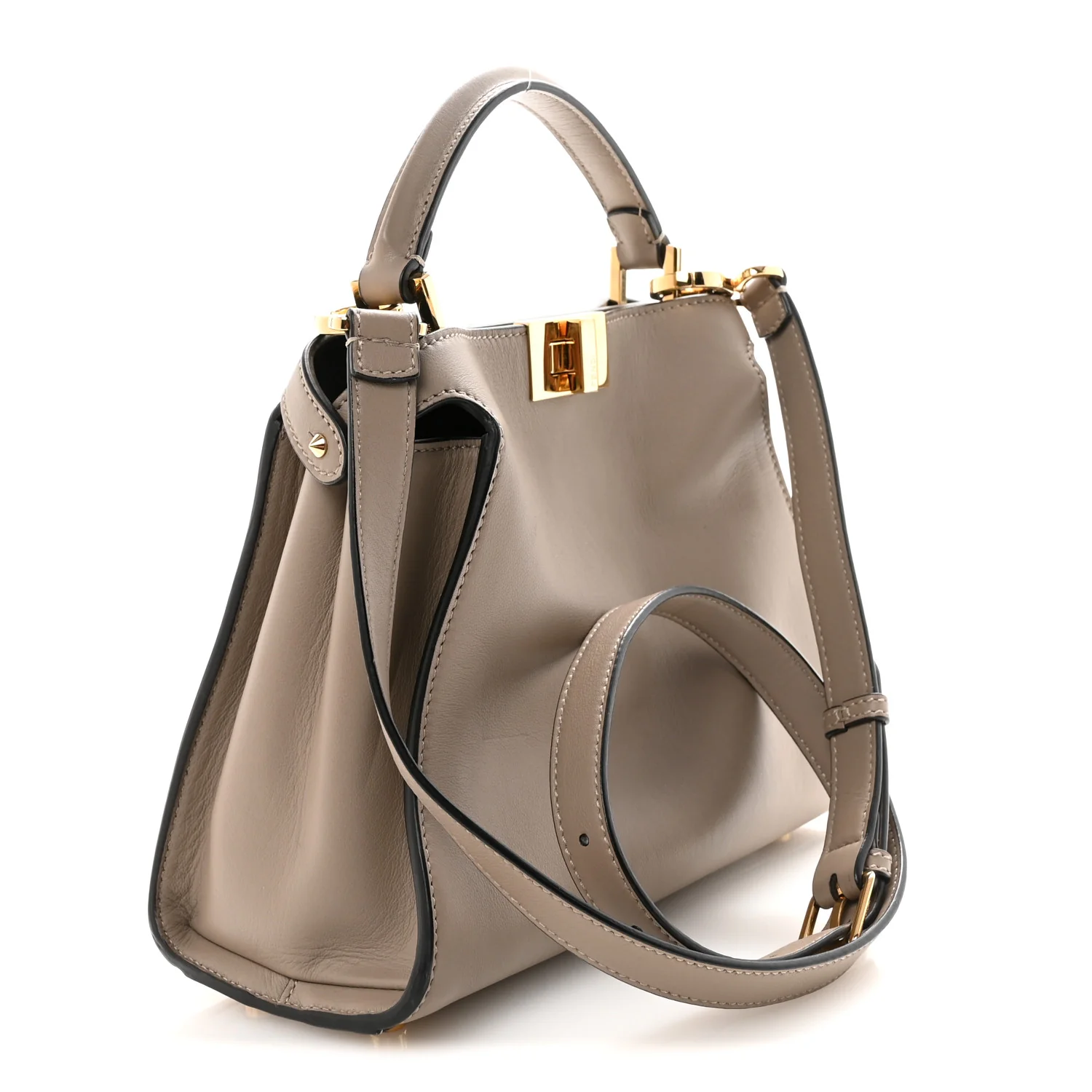 Vitello Tahiti Burro Medium Peekaboo Iconic Essentially Satchel Tortora Black