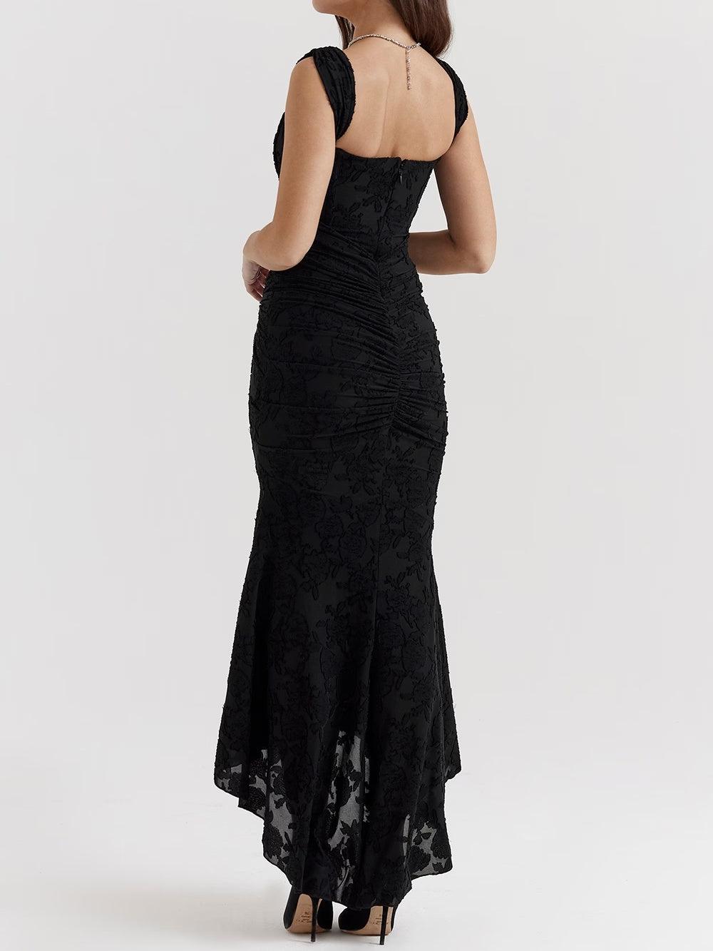 Robe Maxi Fleurie Bleuets
