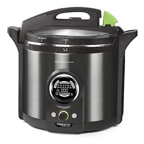 Stérilisateur numérique Presto 02144 12 Qt, noir inox, année 2025