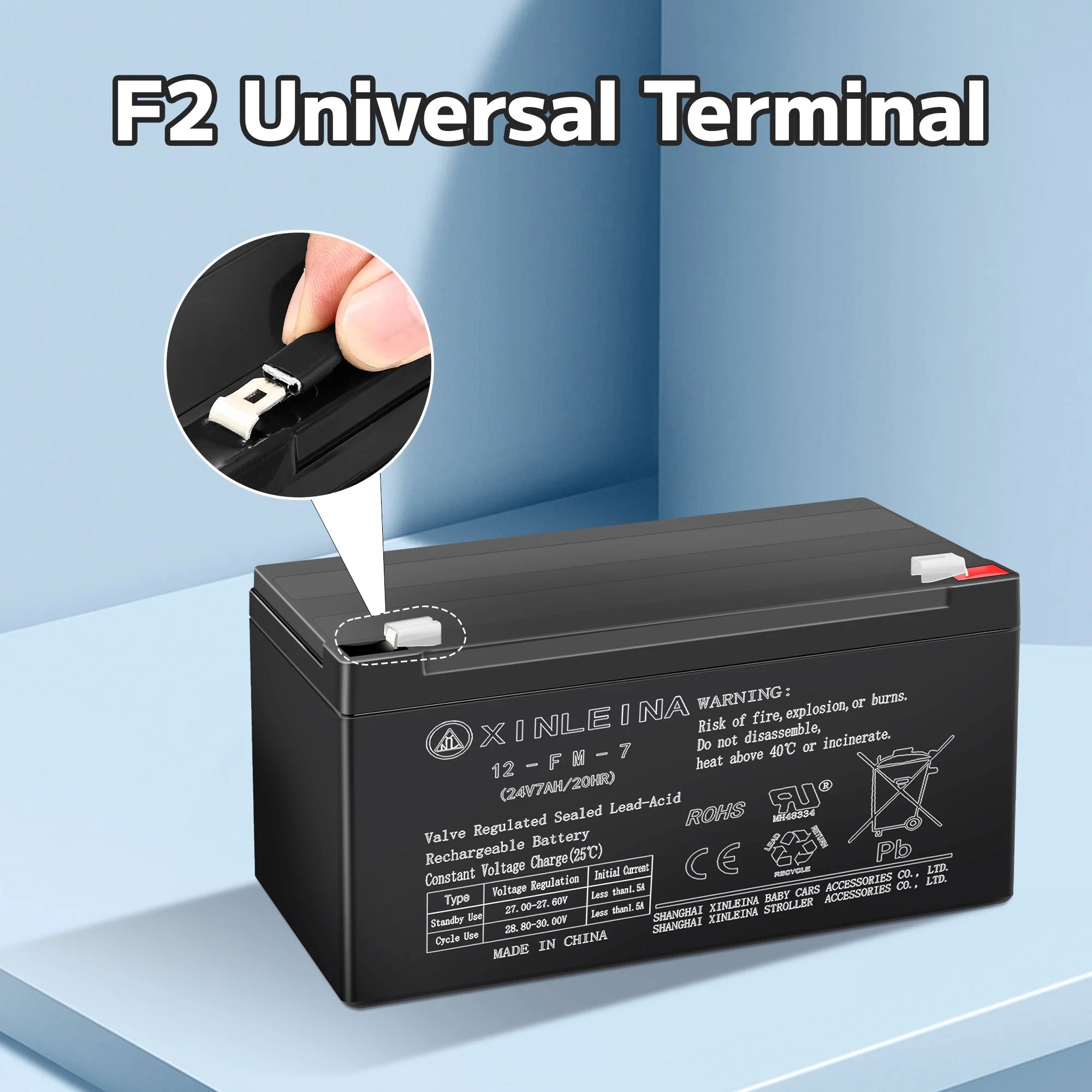 24V 7Ah Rechargeable Sealed Lead Acid Battery Suitable for Most Kids Ride on Car Battery Accessories - Image 3