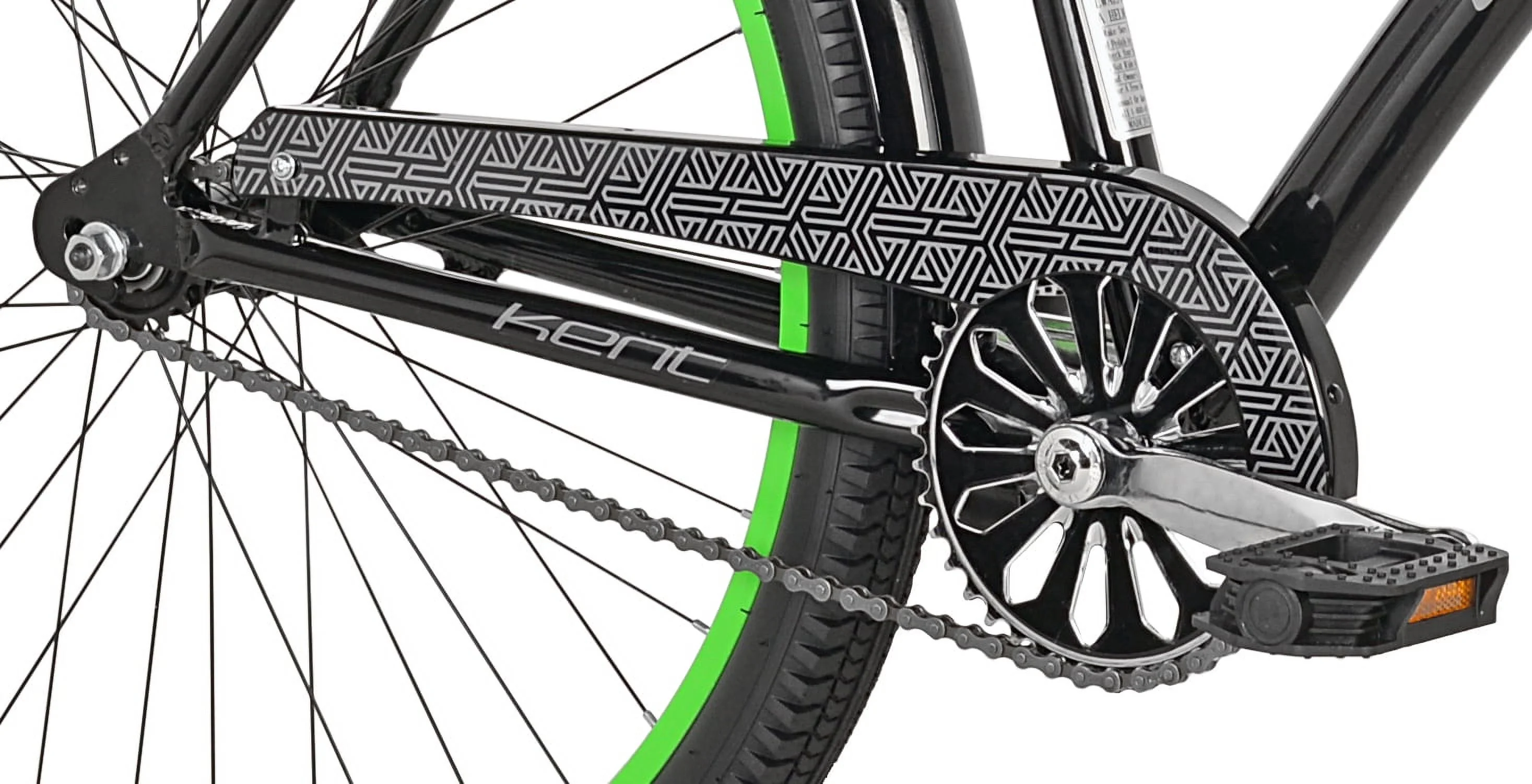 26" La Jolla Cruiser Men's Bike, Adult Ages 13+, Black/Green - Image 5