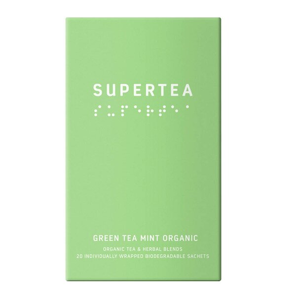 Supertea økologisk grønn te 30g 20 stk mynte