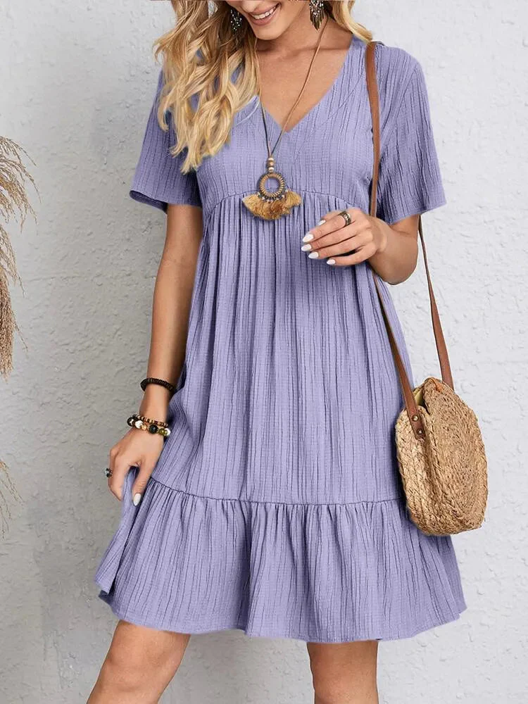 Robe d'été élégante en tissu respirant pour femmes - Style décontracté ou habillé