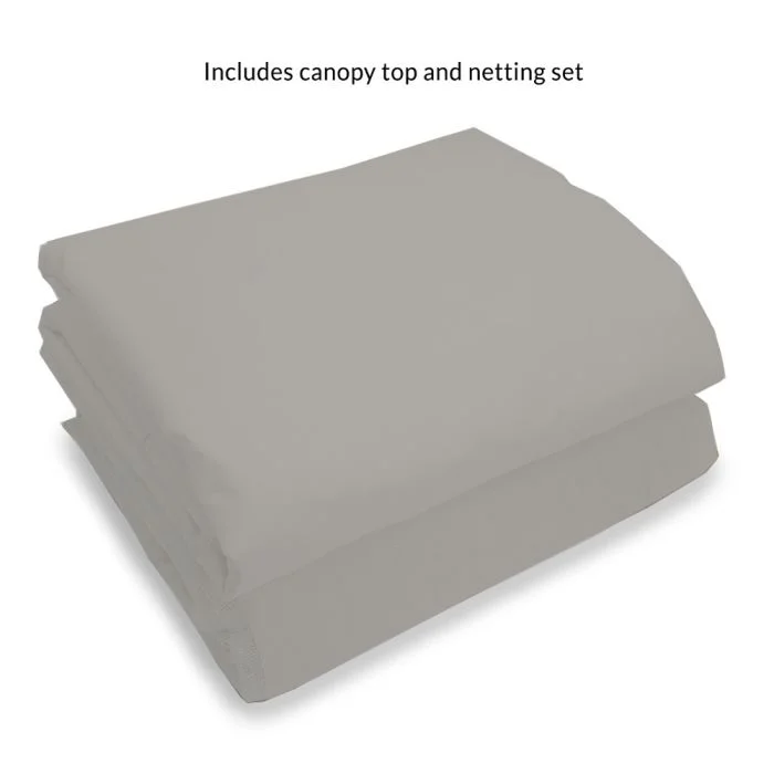Garden Winds Custom Fit Replacement Canopy Top Cover and Netting Set Compatible with The Coleman Back Home Portable 10x12 2000013063 Gazebo - Upgraded Performance RipLock 350 Fabric - Slate Gray