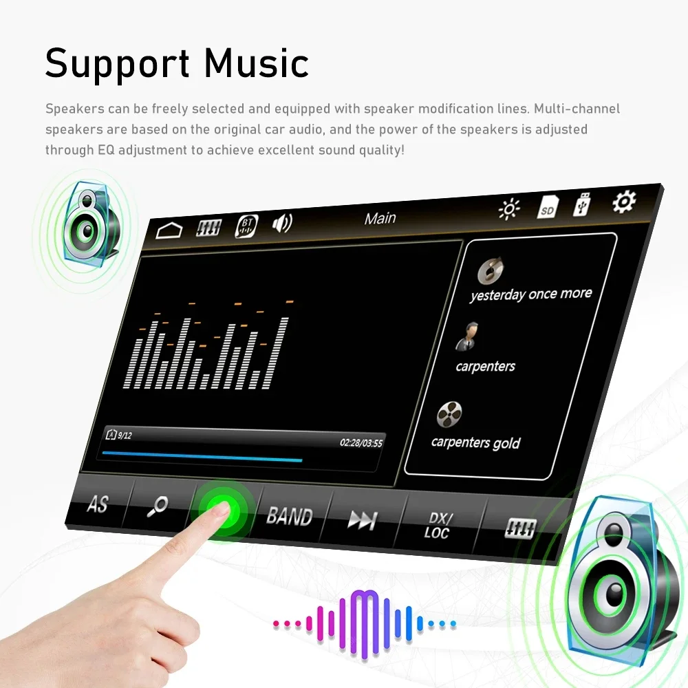 1 Din 7 Inch Car Stereo Radio with Wireless Apple Carplay Android Auto HD Electric telescopic Touchscreen Flip out Screen FM Bluetooth Android/iOS Mirror Link, Single 1 Din Car Audio USB/TF/AUX-in - Image 6