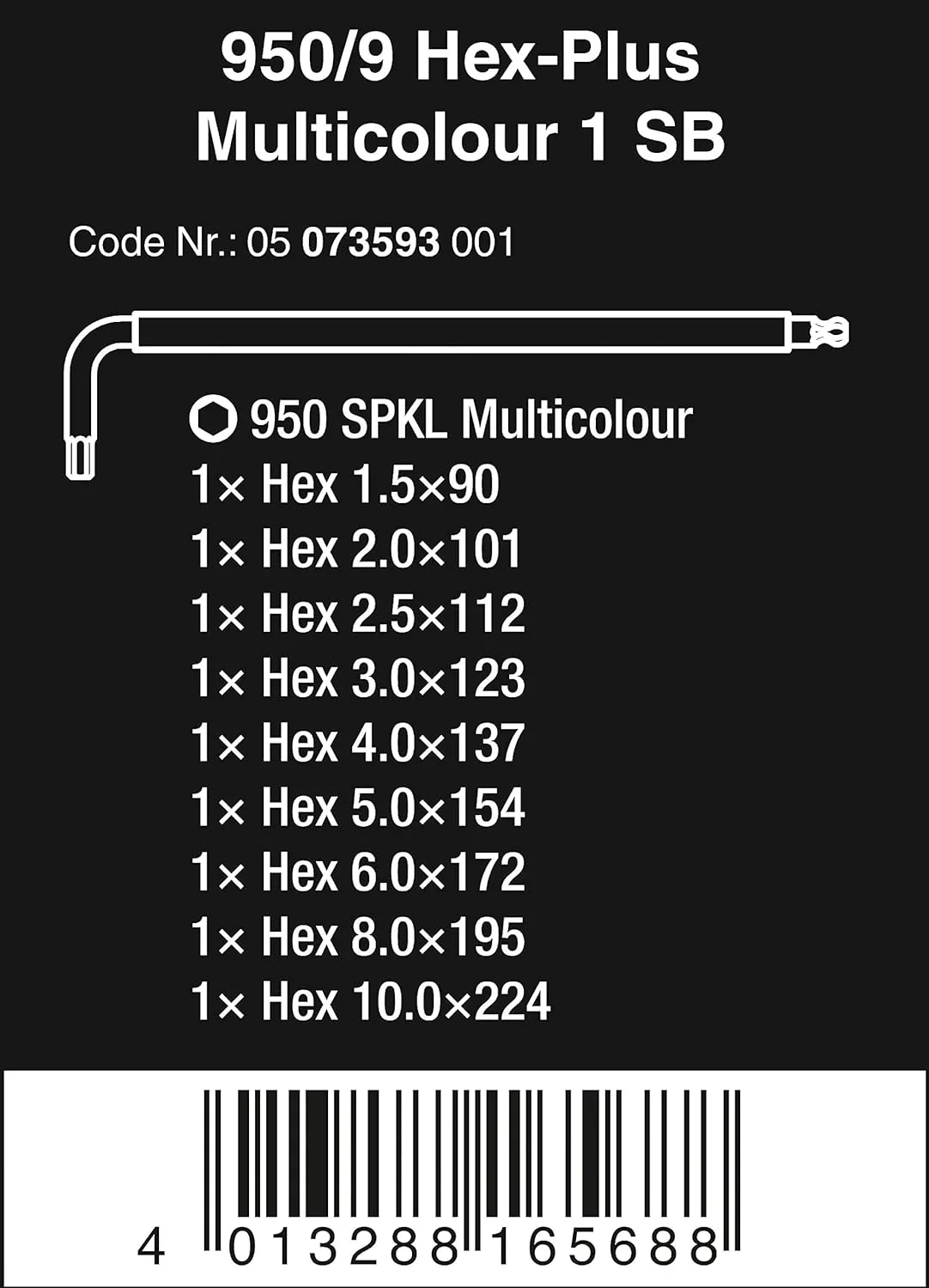 5003594001 8100 SB 2 Jeu de cliquets métriques Zyklop 3/8