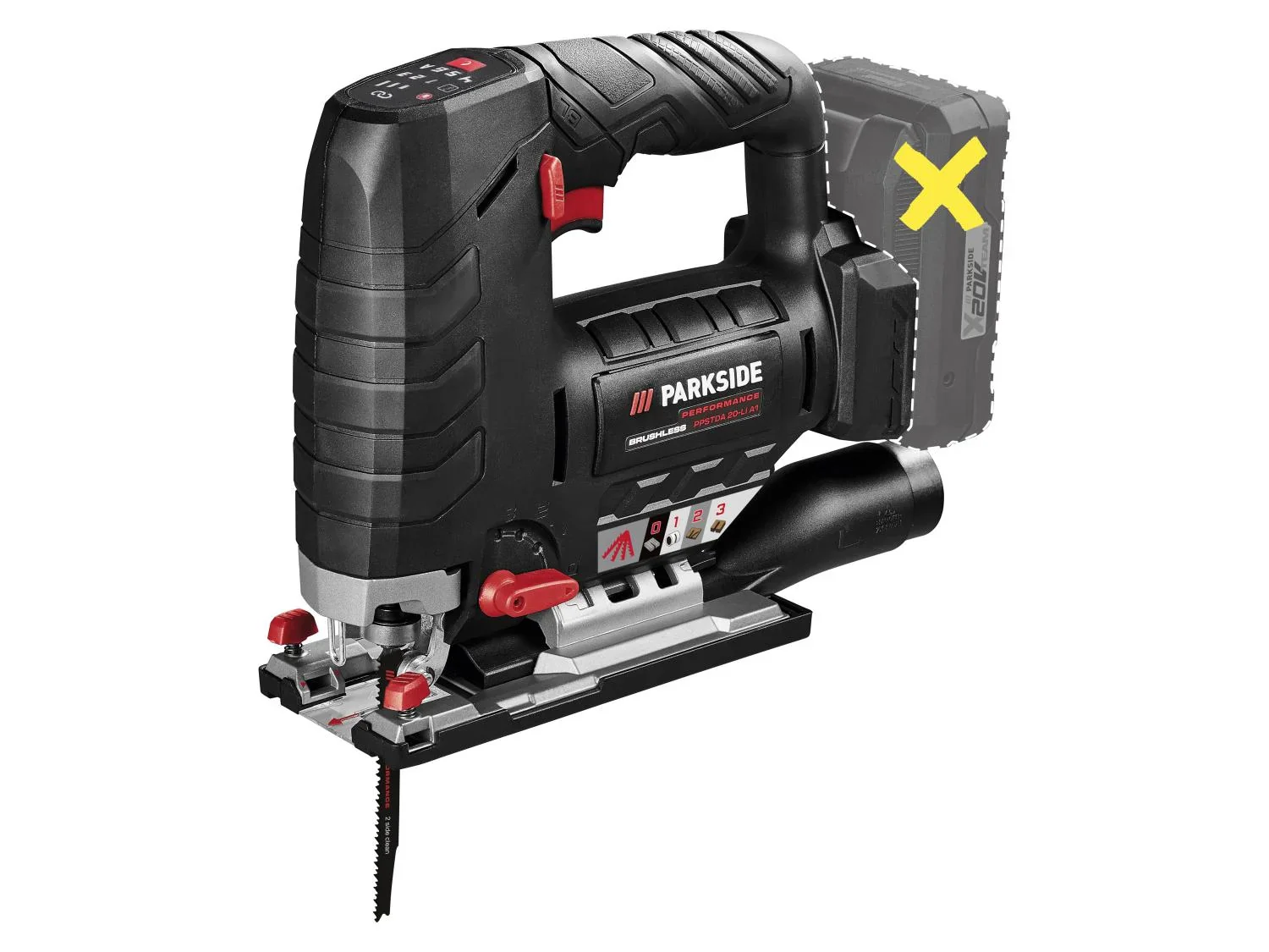 PARKSIDE PERFORMANCE Scie sauteuse sans fil PPSTDA 20-Li A1, 20 V