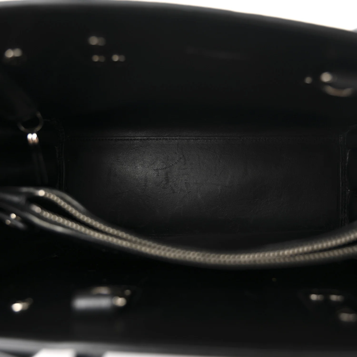 Calfskin Crocodile Embossed Baby Sac De Jour Black