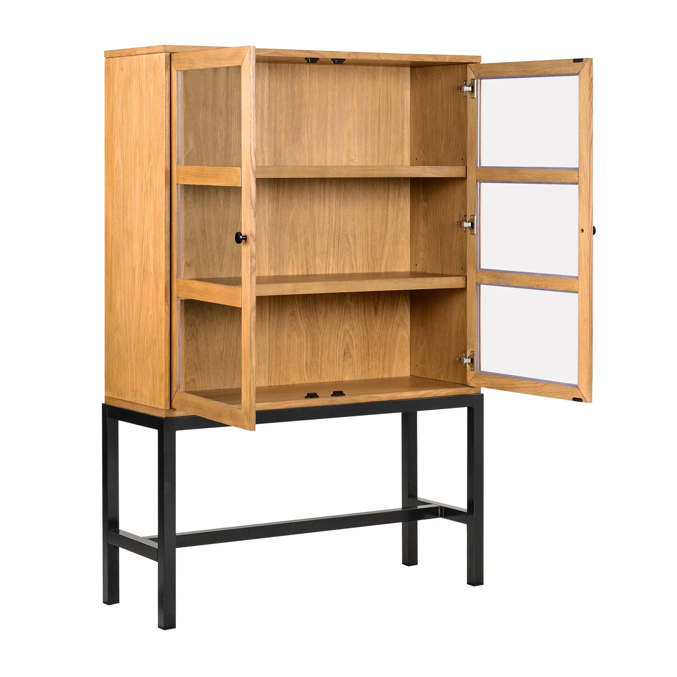 Better Homes & Gardens Ezra China Cabinet, Light Honey Finish