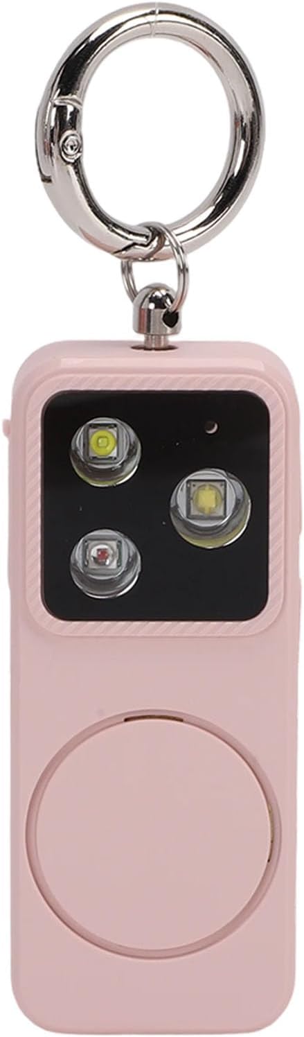 GOWENIC Personal Safety Alarm for Girls Women, 150dB Loud Alarm with LED Light, Comes with Anti Lost Keychain, Gifts for Women, Girls, Students, Night Running (Pink)