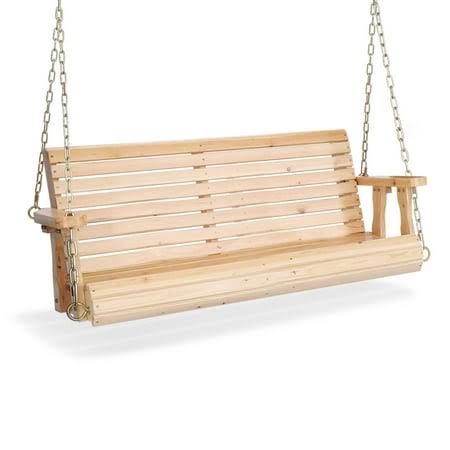 VINGLI 880 lbs Patio Wooden Porch Swing for Outdoors, 4 ft Natural, Size: 4', Beige