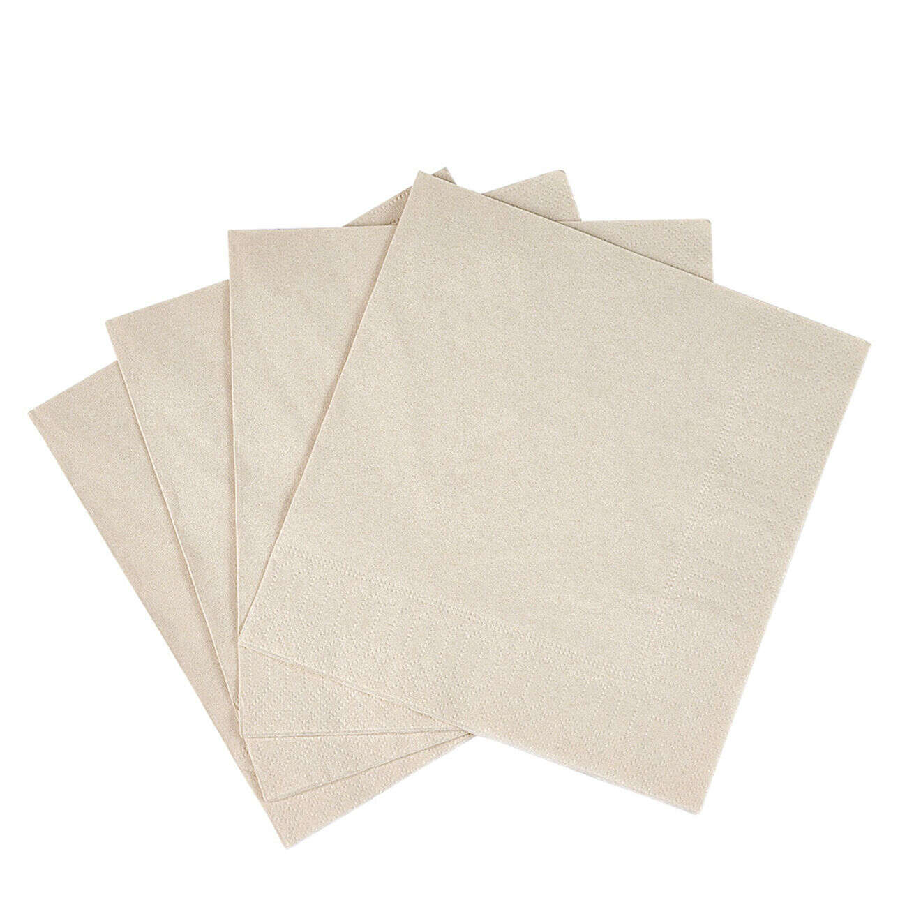 Serviette carré unie blanc lin 2 plis en papier x50