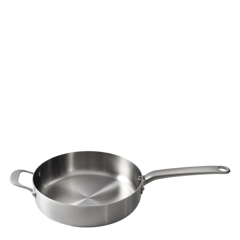 Sautépanne m/lokk 28 cm rustfritt stål