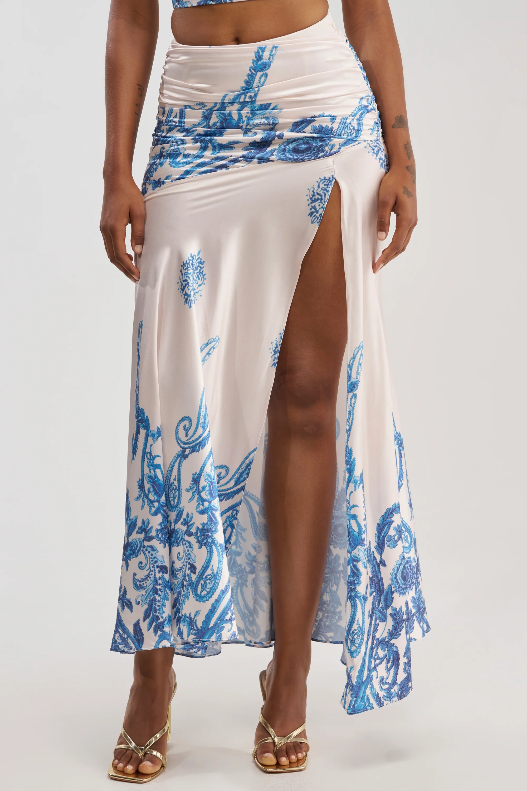 TRINA RUCHED MAXI SKIRT - Akira Store