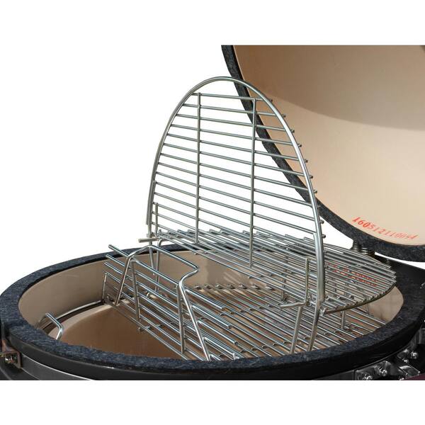 22 in. Kamado S-Series Ceramic Charcoal Grill in Black with Cover, Cart, Side Shelves, Two Cooking Grates and Ash Drawer - Image 8