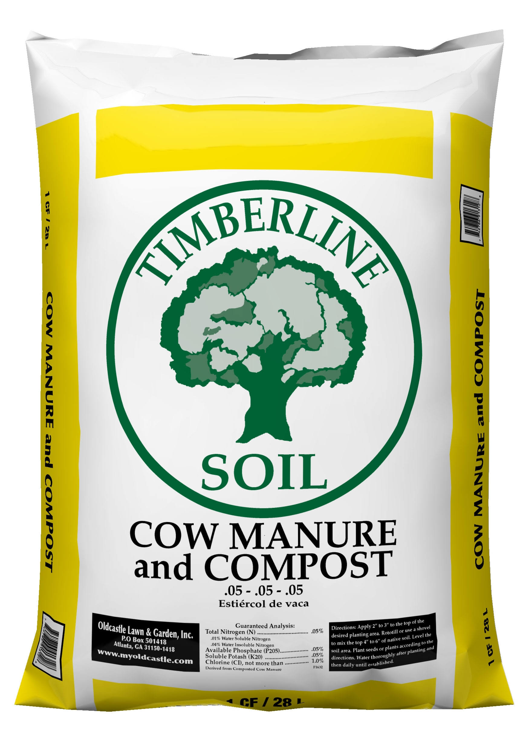 Oldcastle Lawn & Garden 274152 1 Cu. ft. Cow Compost & Manure