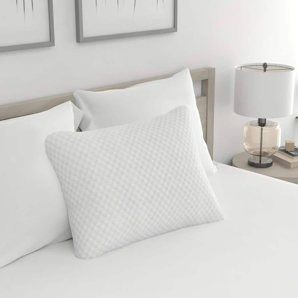 Cooling Memory Foam Standard Size Pillow with Removable Bamboo Cover