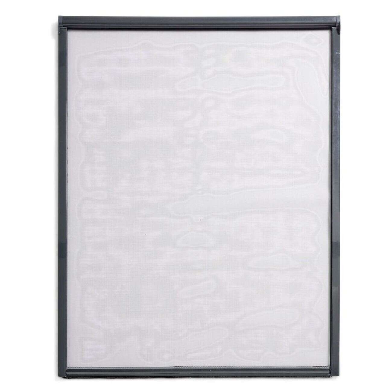 Moustiquaire enroulable pour fenêtre 125x160cm PVC gris