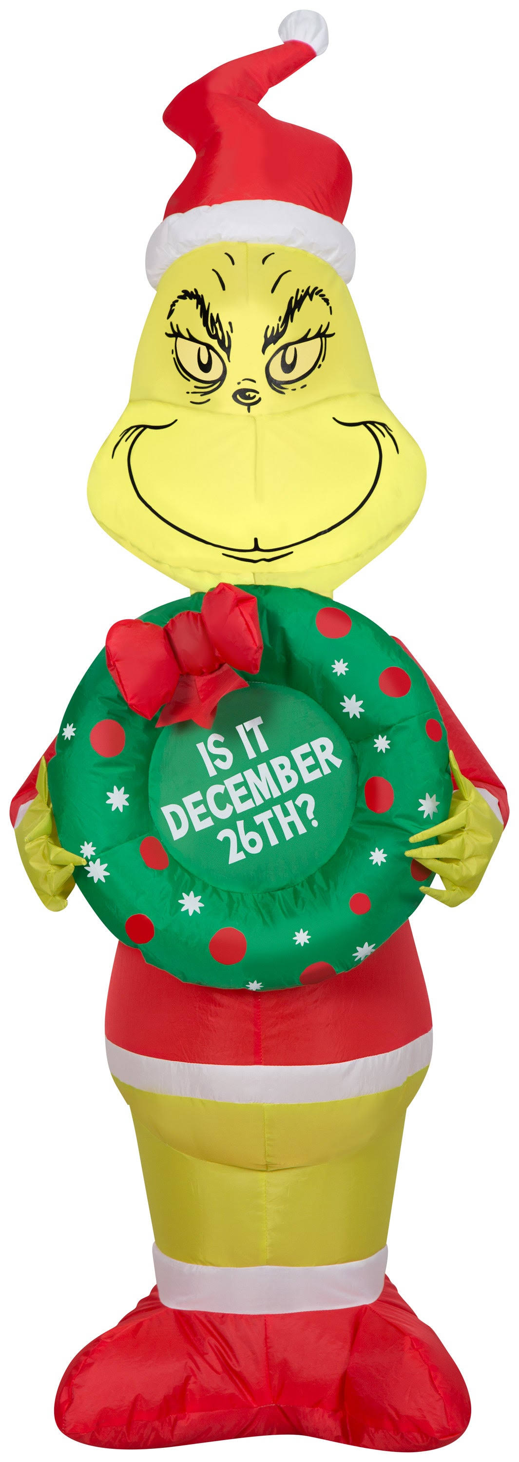 Airblown Grinch with Wreath Inflatable