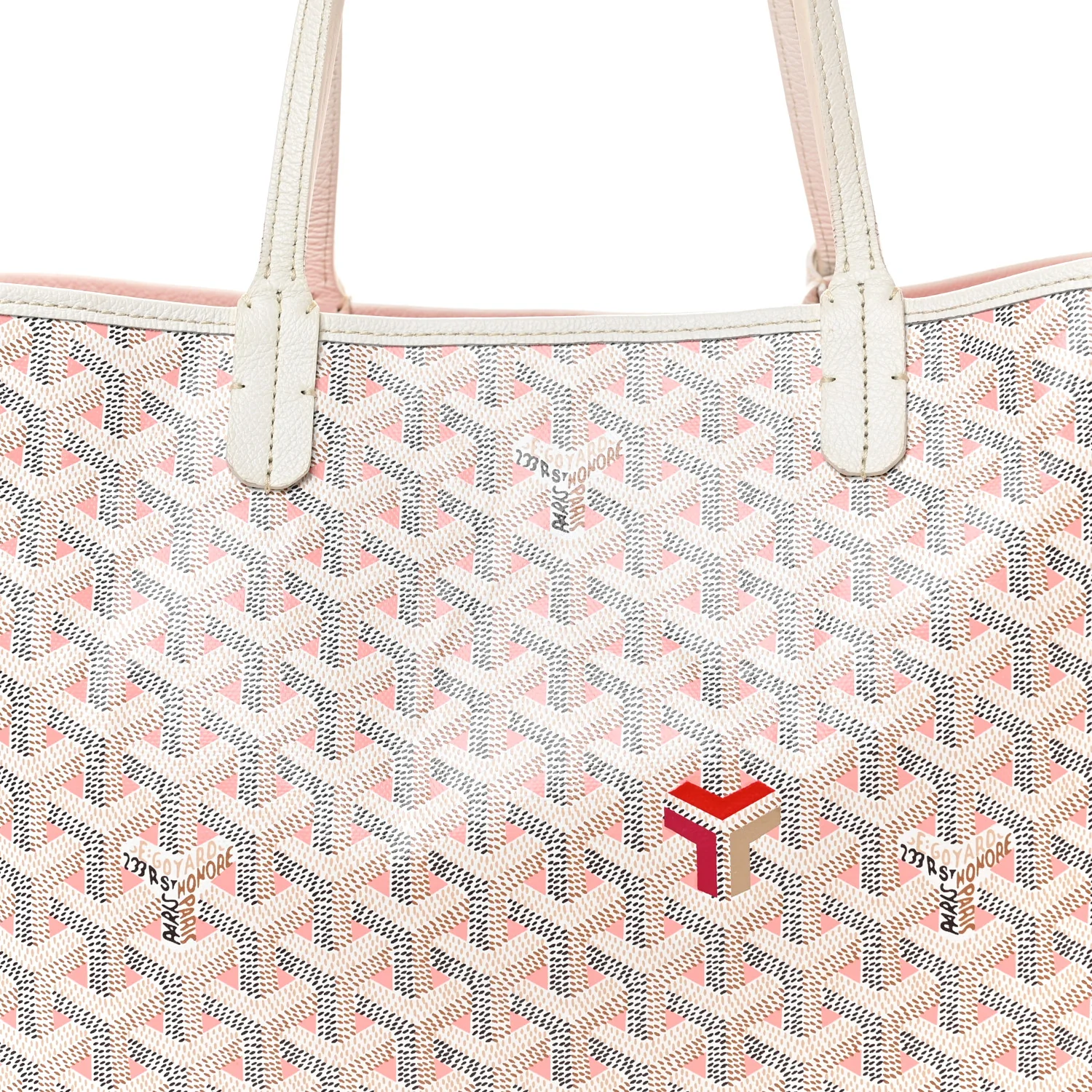 Goyardine Saint Louis Claire Voie PM White Pink