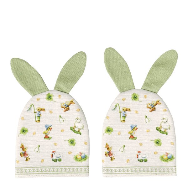 Easter Delight eggevarmere 15,5 cm 2 stk hvit/grønn