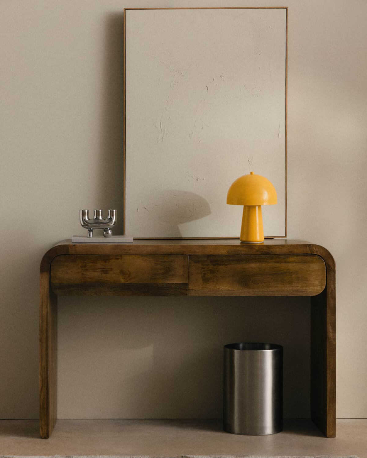 Vanile - Consola con Dos Cajones de Madera de Mango (120x40 cm) Vanile