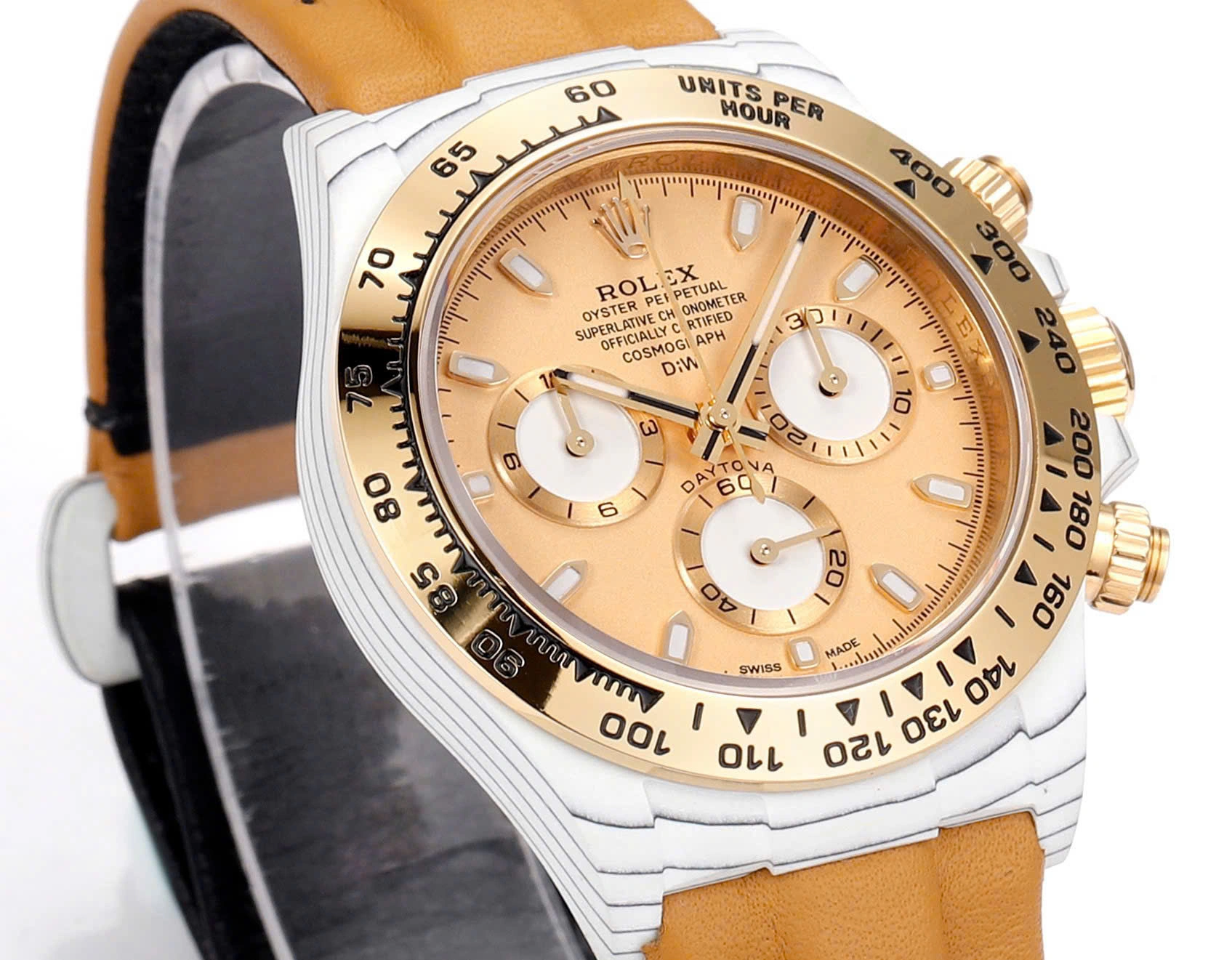 [Super Clone]Rolex Cosmograph Daytona DIW Golden Essence 40mm Replica 1:1 – Top Quality Version