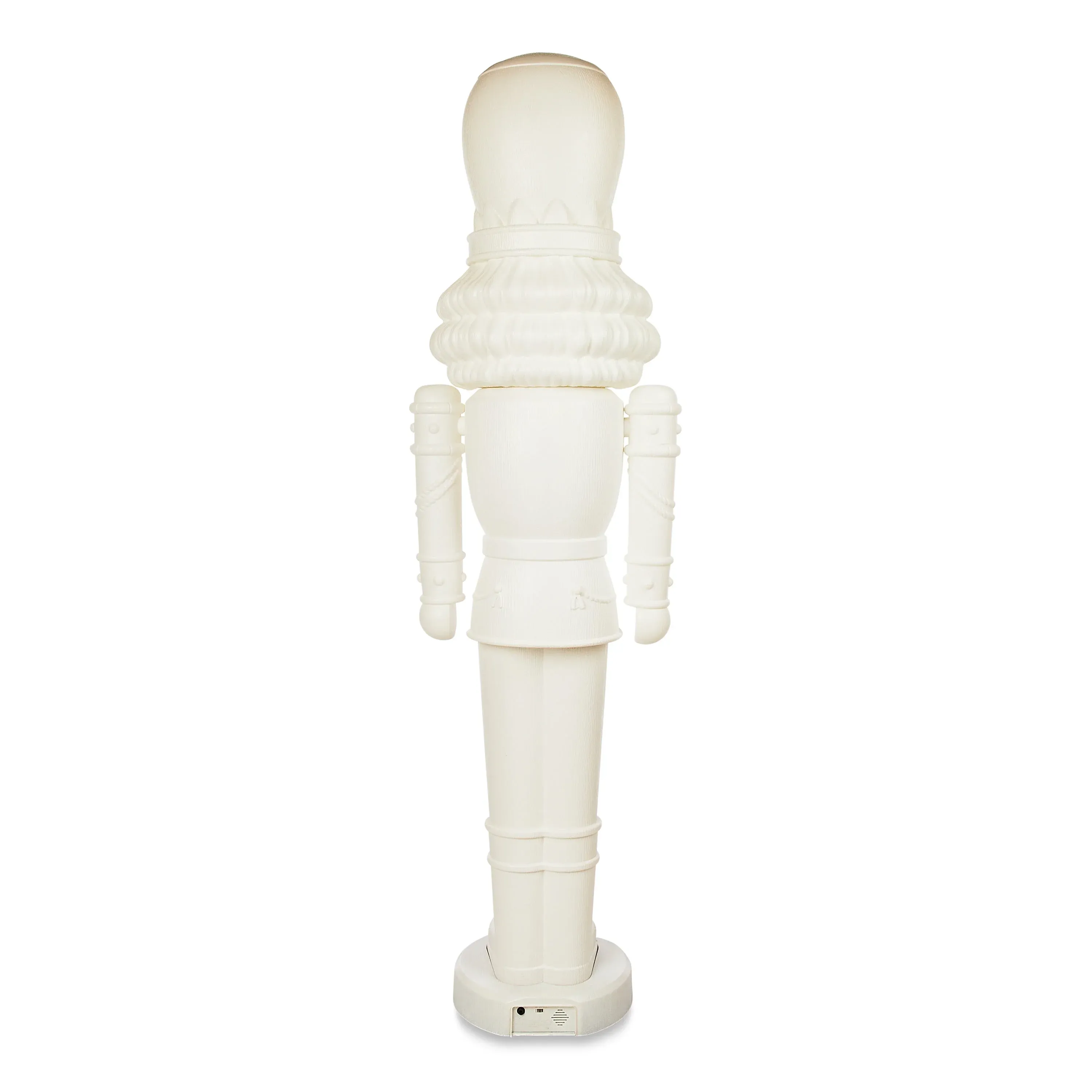 Casse-Noisette blanc animé en moule soufflé, 190 cm (75 po), 1,9 m (6,25 pi), par Holiday Time
