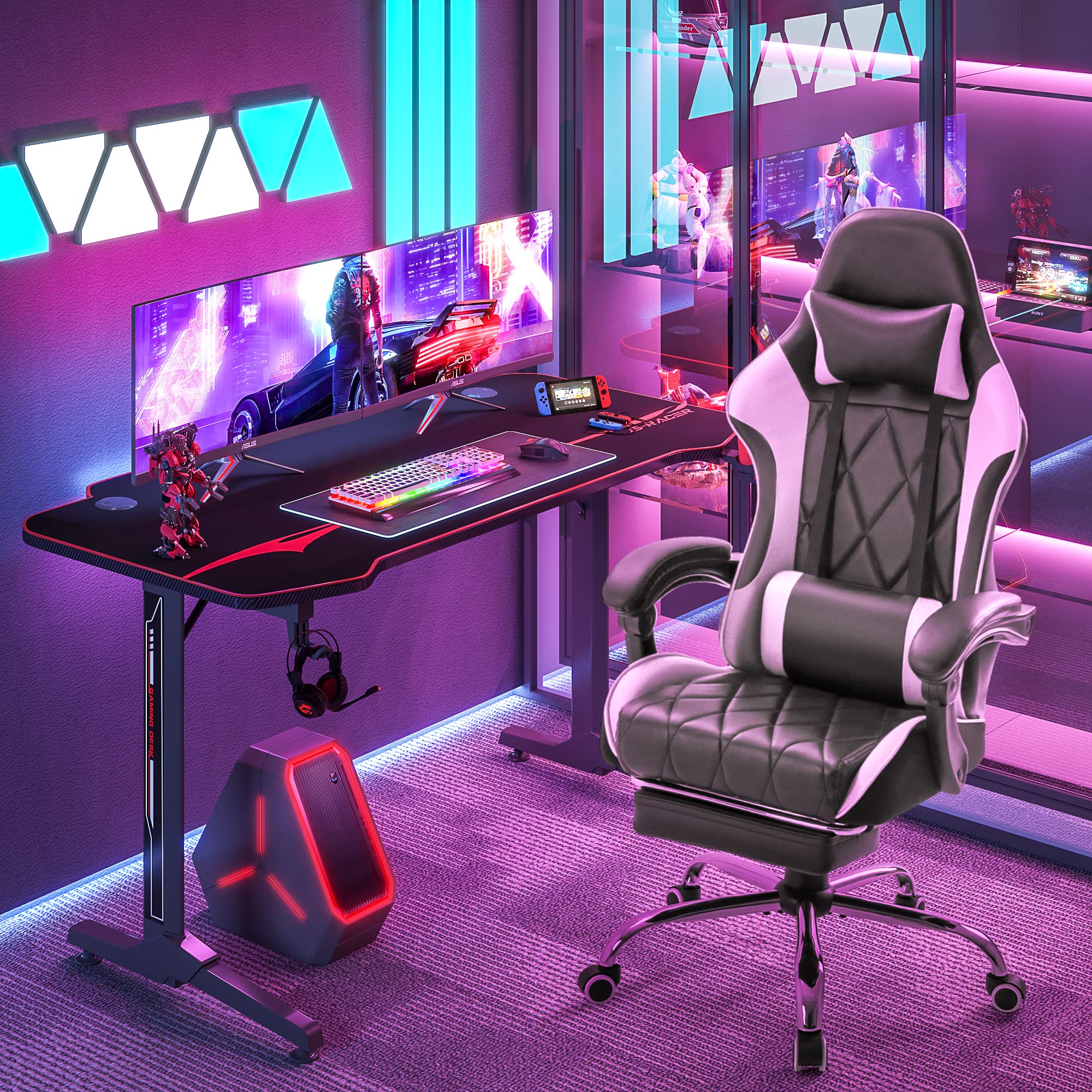 Homall Ergonomic High Back Game Chair with Swivel Seat