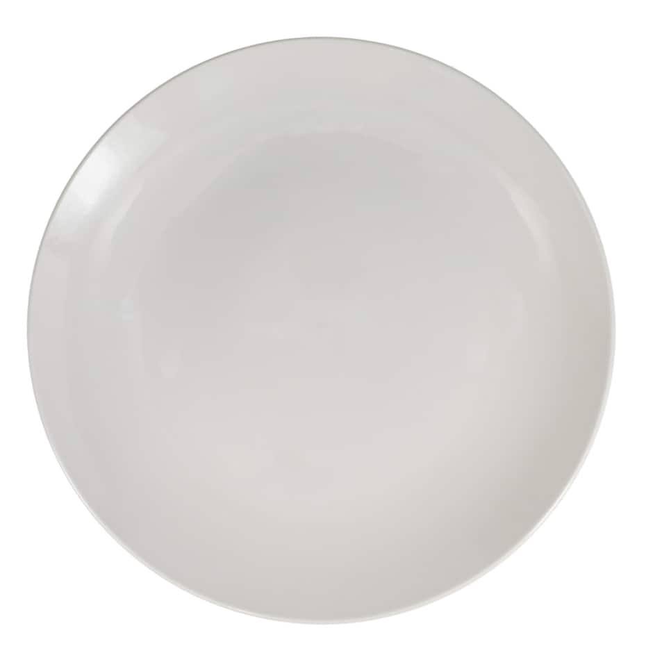 Royal Norfolk Ceramic White Solid Glaze Dinner Plate, 10.5-in.