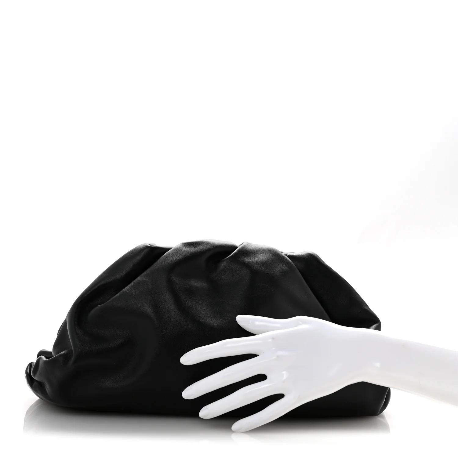 Smooth Butter Calf The Pouch Oversized Clutch Black