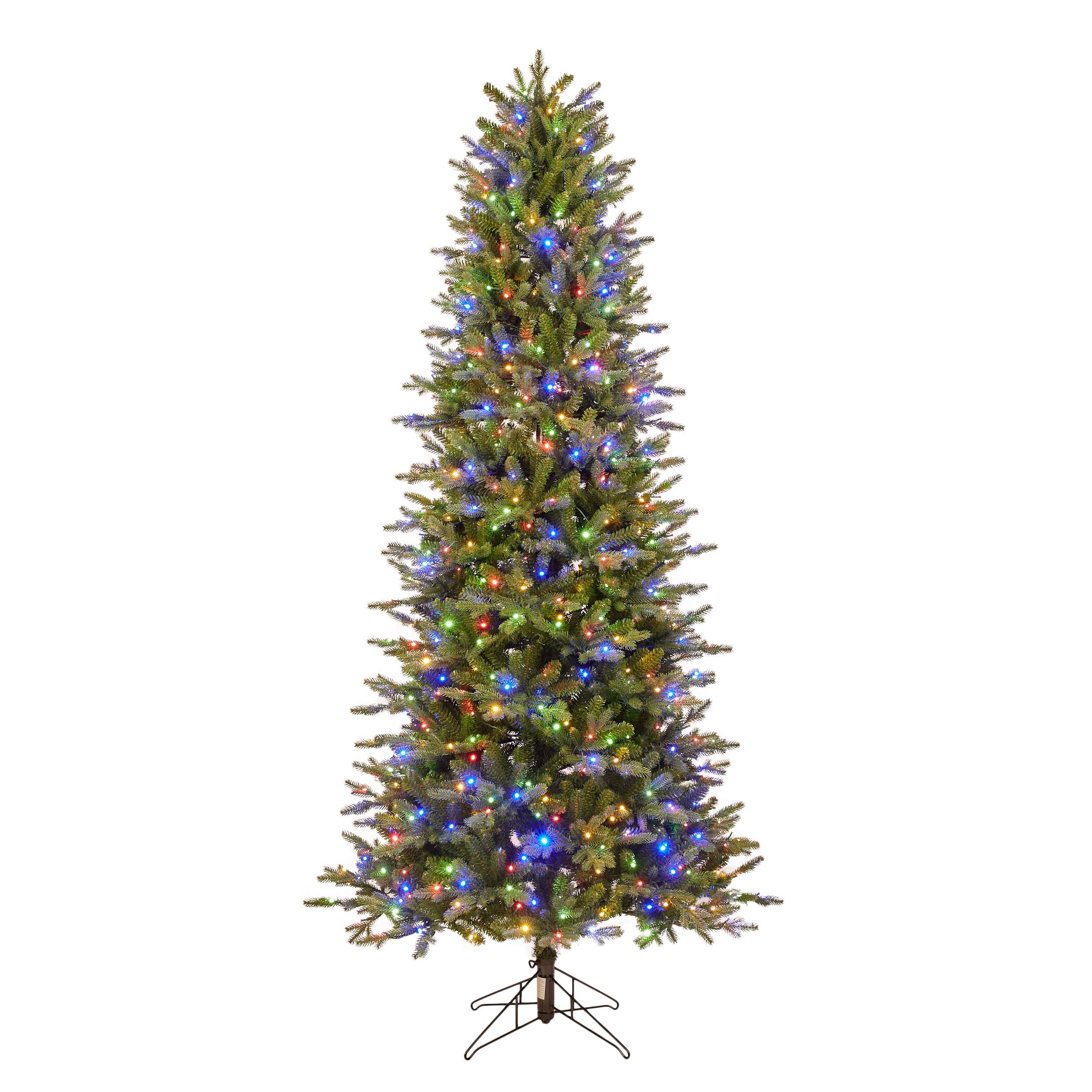 GE 7.5-ft Aspen Fir Pre-Lit Slim Artificial Christmas Tree with LED Lights | 20130LO