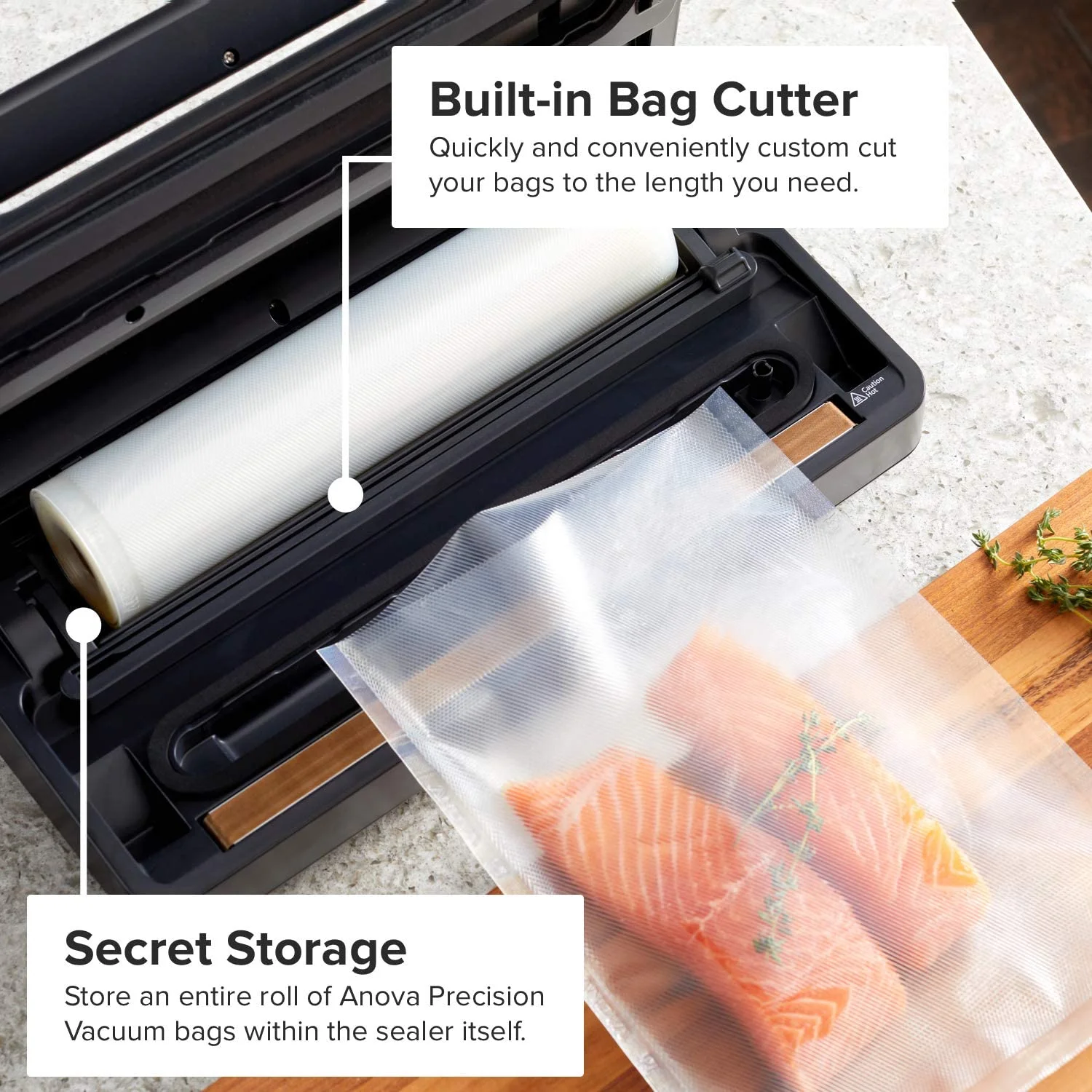 Precision Pro Black Food Vacuum Sealer - Image 5