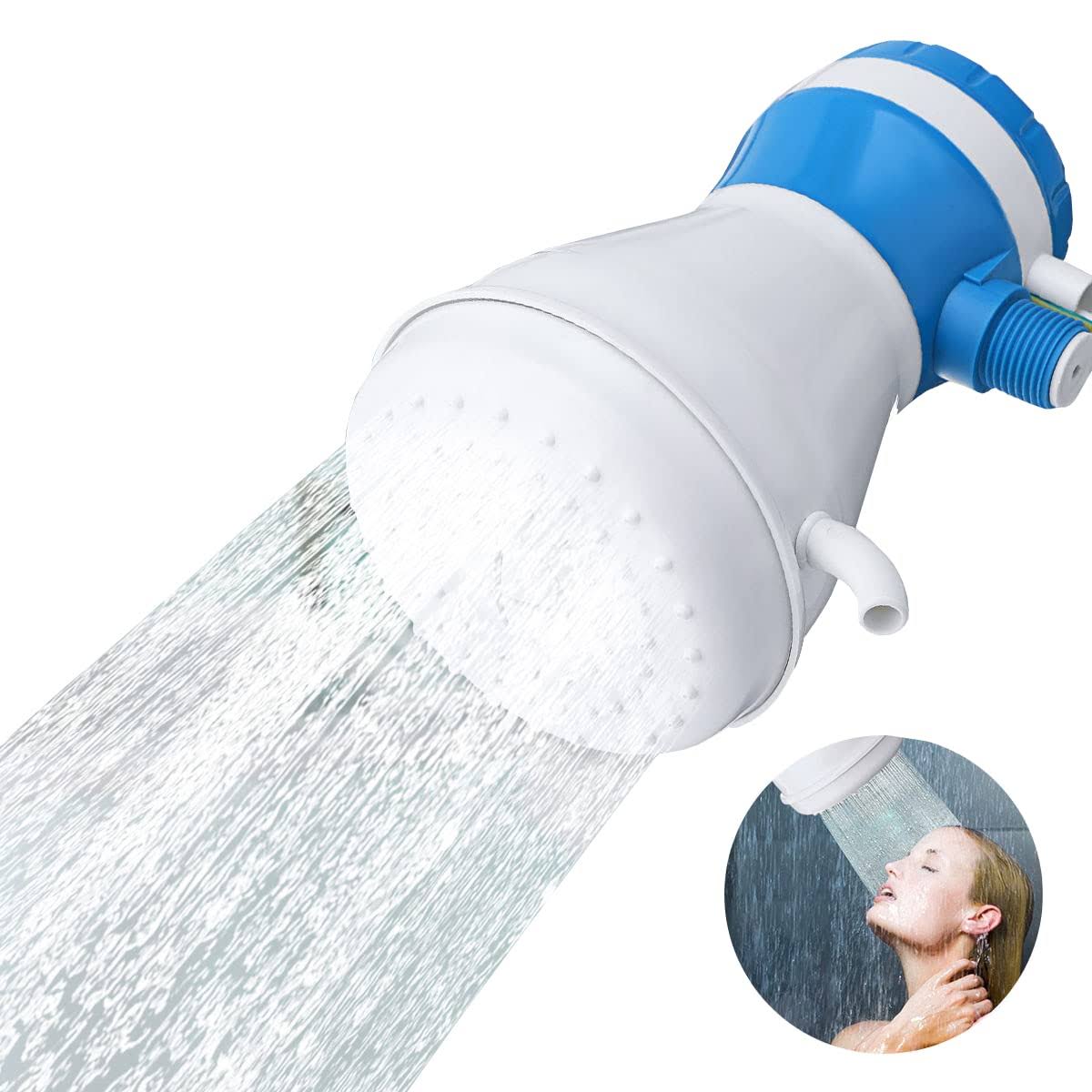 ALisasin Instant Hot Electric Water Heater 5400W 110V Electric Shower Head Faucet 3 Gear Adjustable Fast Heating Bath Shower Heater