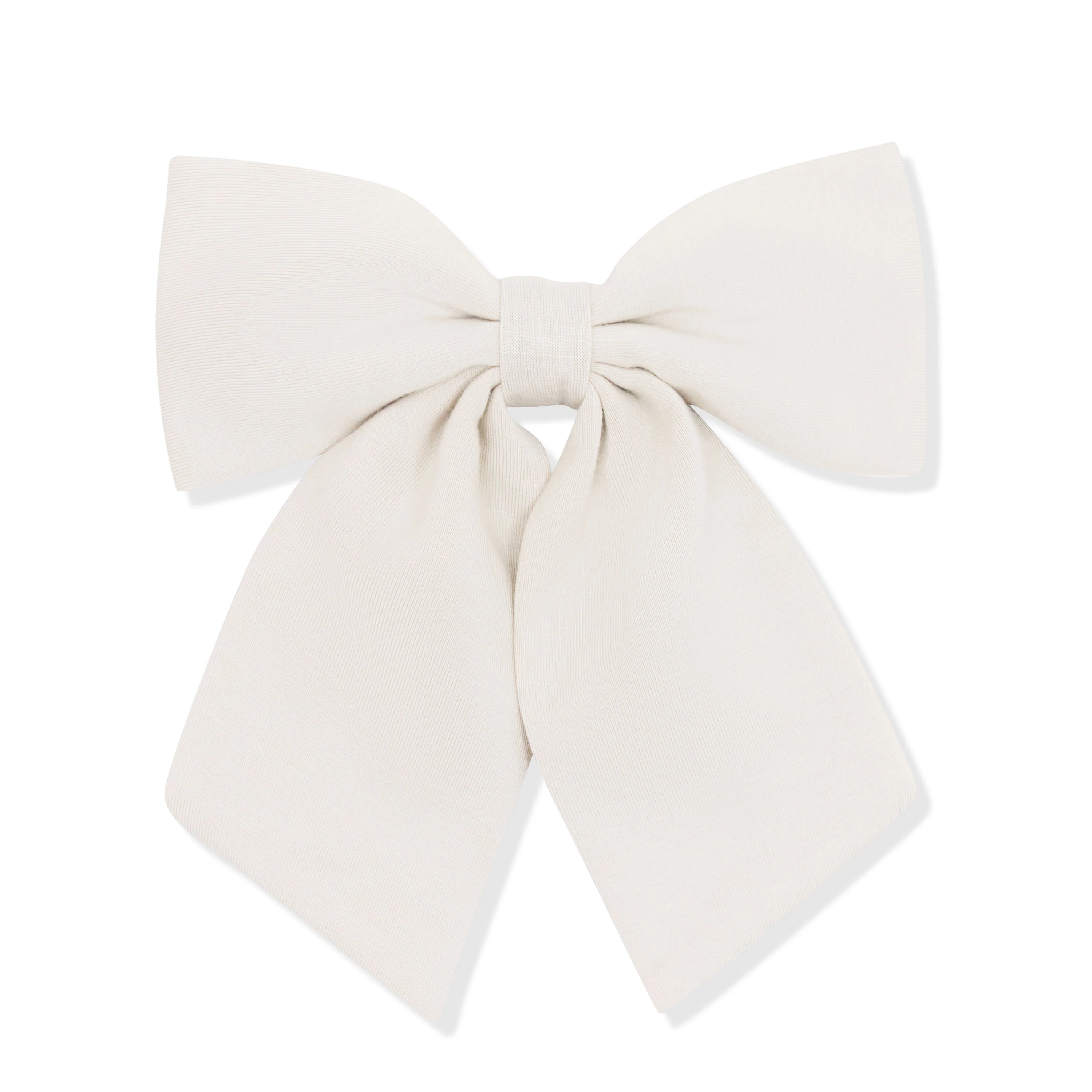 Large Alligator Clip Bow in Oat