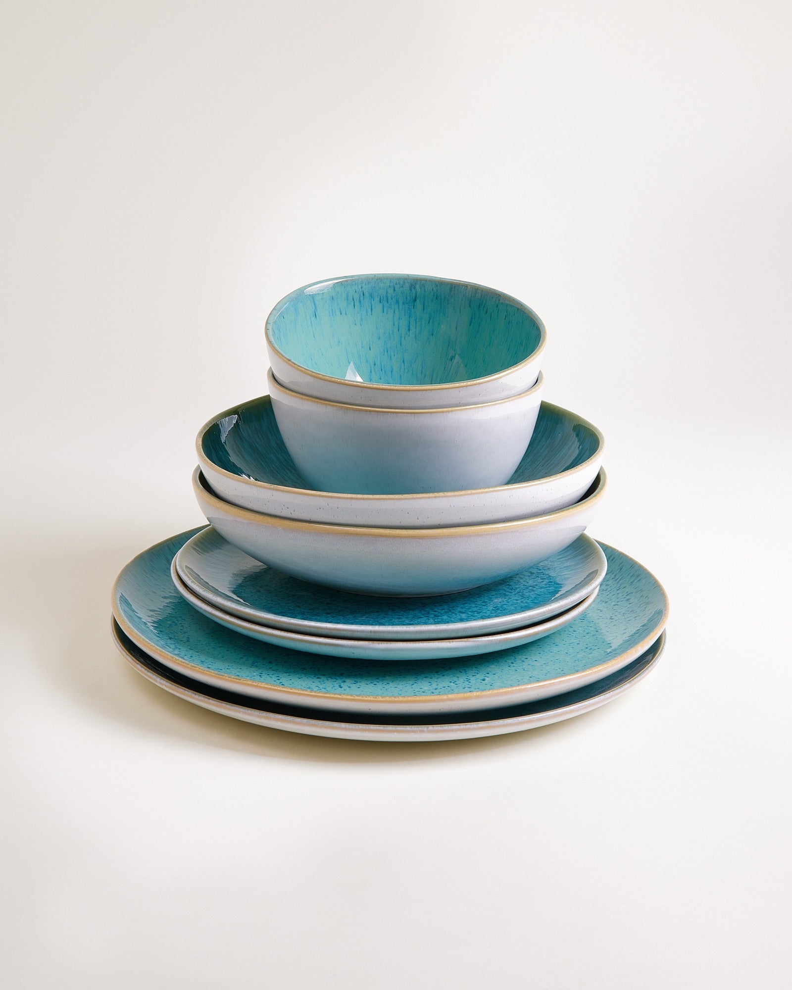AREIA - TABLEWARE SET CLASSIC AQUA 8 PIECES
