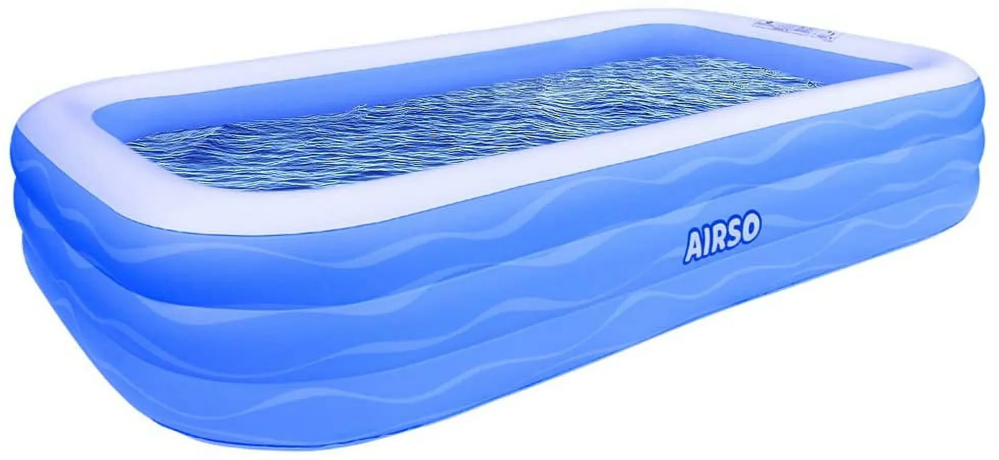 Airso Inflatable Swimming Pool Family Full-Sized Inflatable Pools 118 x 72 x 22 Thickened Family Lounge Pool for Toddlers, Kids & Adults Oversized Kiddie Pool Outdoor Blow Up Pool for Backyard, Garden