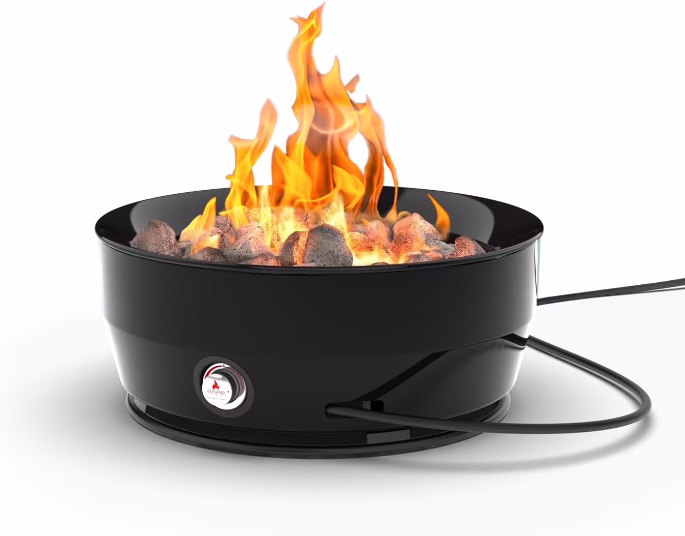Large Outdoor Propane Gas Fire Pit for Outside, 60,000 BTU/h, 24 inch with Lid Modern Lake Country 800 Fire Bowl Firepit for Patio, Graphite Gray(Graphite Gray) - Image 3